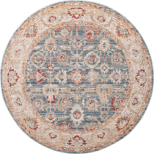 Unique Loom Ivory 2x3 Rug From Noble Collection - Elevate Your Space With Elegance And Durability Today! Blue  3147950-unique-loom