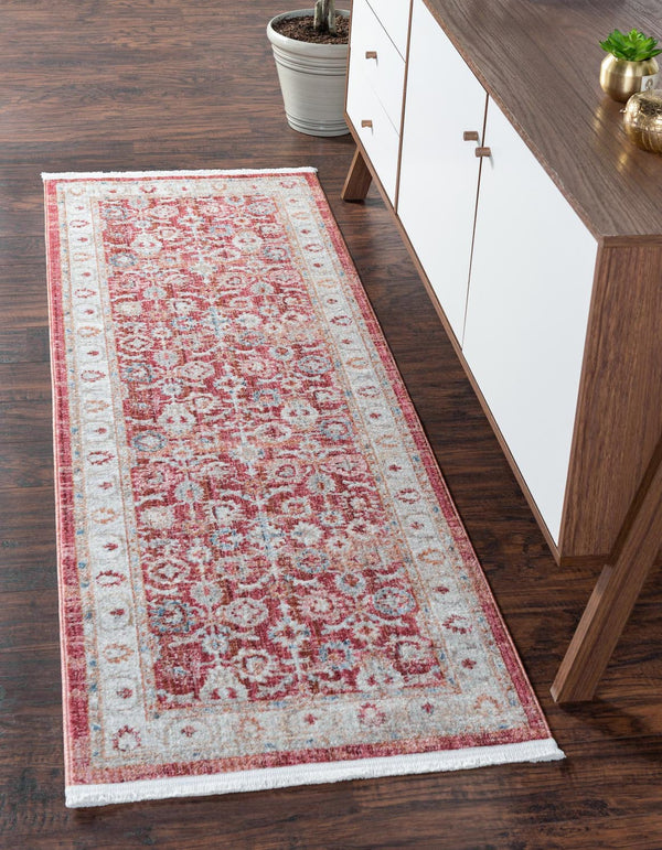 Unique Loom Ivory 2x3 Rug From Noble Collection - Elevate Your Space With Elegance And Durability Today! Red  3147966-unique-loom