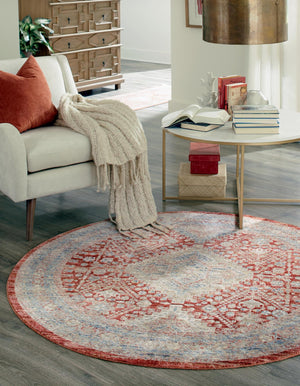 Unique Loom Ivory 2x3 Rug From Noble Collection - Elevate Your Space With Elegance And Durability Today! Red  3147972-unique-loom