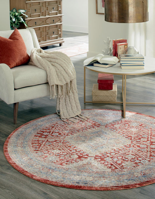 Unique Loom Ivory 2x3 Rug From Noble Collection - Elevate Your Space With Elegance And Durability Today! Red  3147972-unique-loom