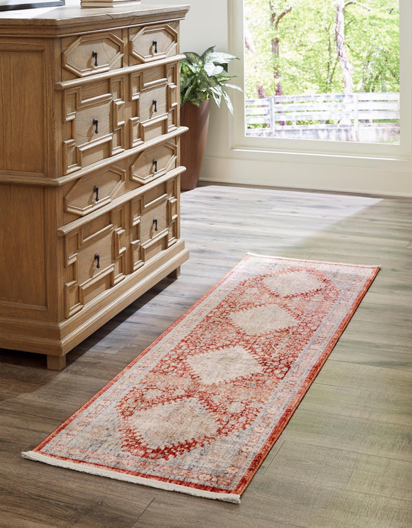 Unique Loom Ivory 2x3 Rug From Noble Collection - Elevate Your Space With Elegance And Durability Today! Red  3147977-unique-loom