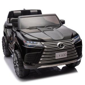 English Elm Licensed Lexus Lx600 24v Two Seater Kids Ride on Suv with Remote and Suspension Black W1578P339061