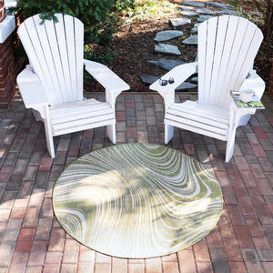 Unique Loom Charcoal Outdoor Modern Runner Rug - Stylish 2' X 6' Design For Patios And Outdoor Spaces Green  3148740-unique-loom