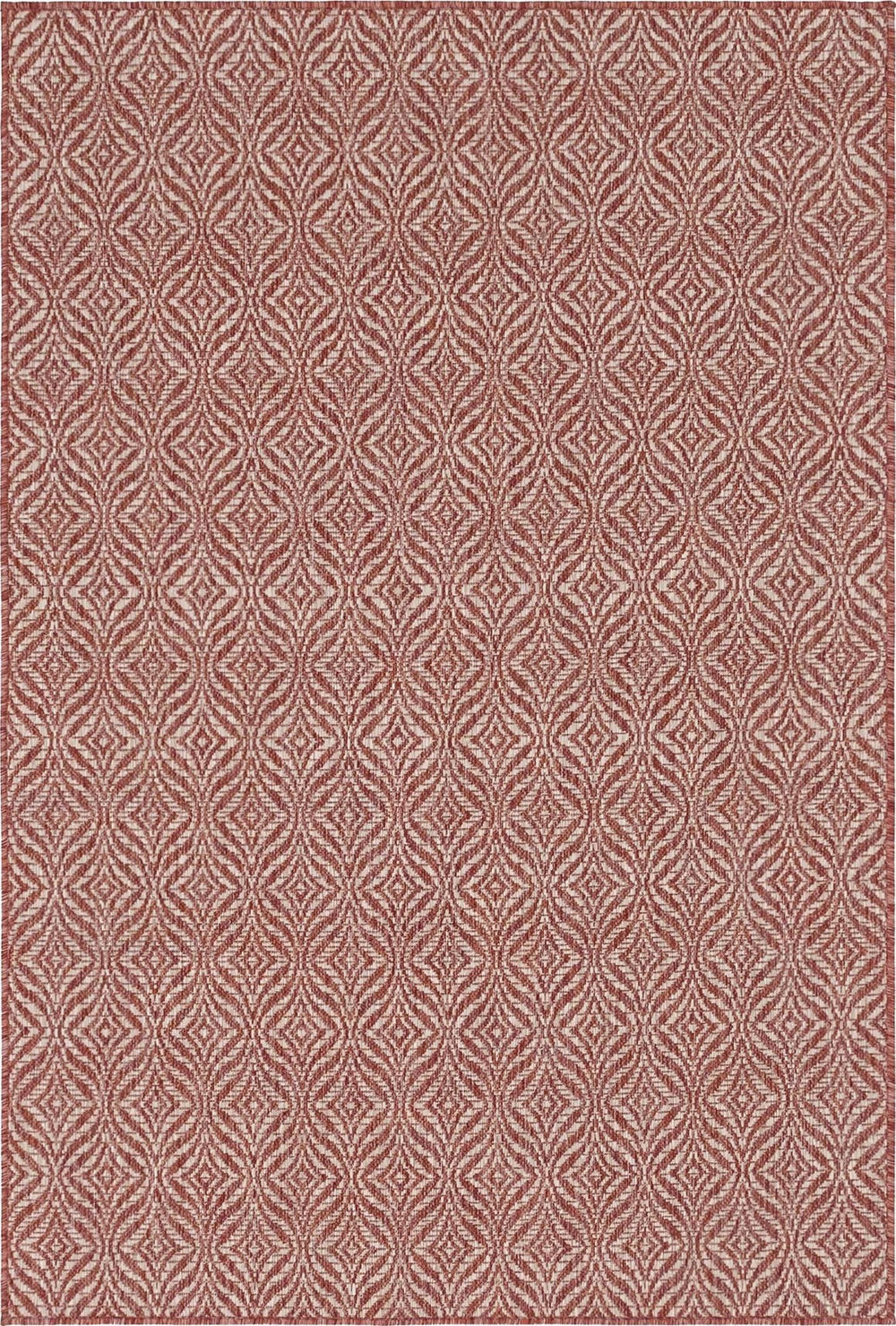 Unique Loom Rust Red Outdoor Trellis Rug - 4' X 6' Weather-resistant Design For Stylish Patios And Porches Blue  3148811-unique-loom