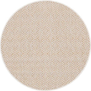 Unique Loom Rust Red Outdoor Trellis Rug - 4' X 6' Weather-resistant Design For Stylish Patios And Porches Taupe  3148892-unique-loom