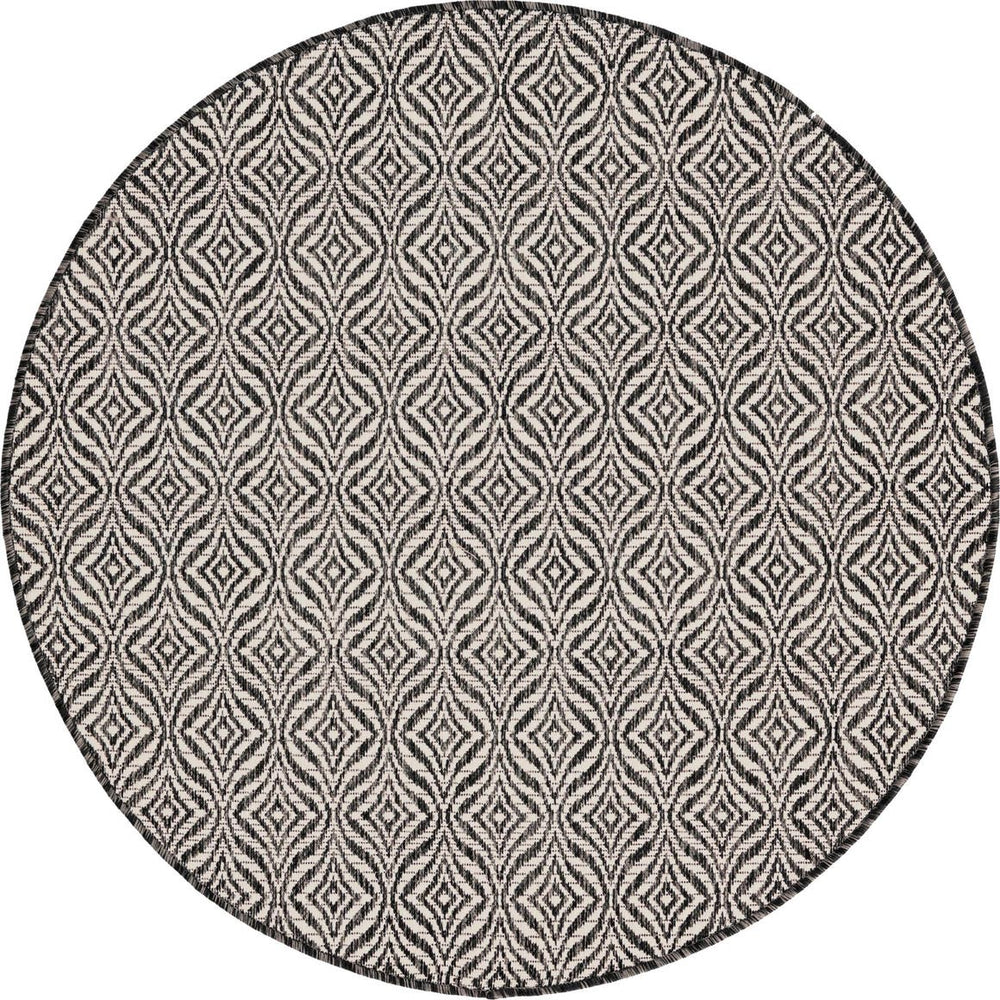 Unique Loom Charcoal Outdoor Trellis Rug Runner - Stylish 2' X 6'1" Design For Patios And Entryways, Weatherproof Charcoal  3148901-unique-loom