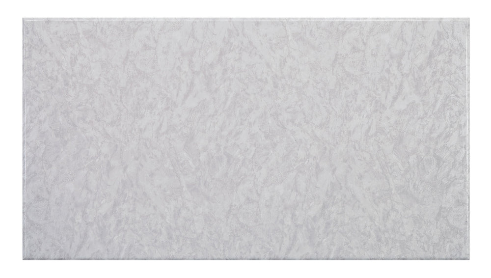 English Elm Glam Luxurious Sofa Table with Faux Marble Beveled Top and Curved Pedestal Base for Elegant Living Rooms Chrome 19 L x 58 W x 4 H B2741S00432