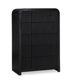 Fluted Black Chest 314Black-CH Meridian Furniture