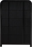 Fluted Black Chest 314Black-CH Meridian Furniture