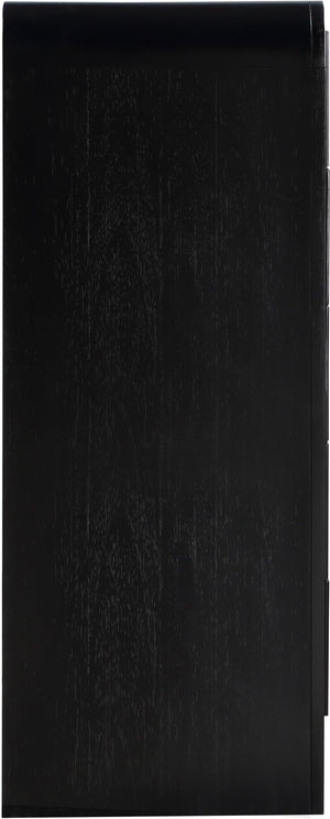 Fluted Black Chest 314Black-CH Meridian Furniture