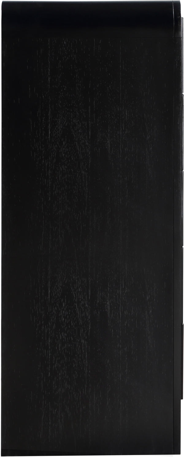 Fluted Black Chest 314Black-CH Meridian Furniture