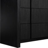 Fluted Black Chest 314Black-CH Meridian Furniture