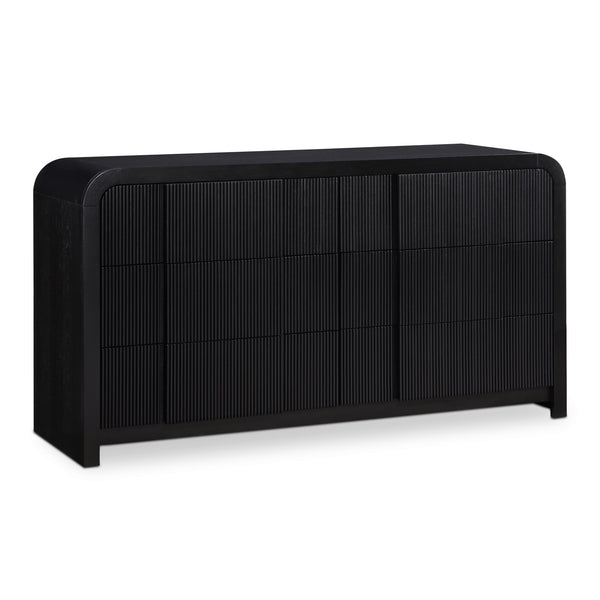 Fluted Black Dresser 314Black-D Meridian Furniture
