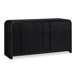 Fluted Black Dresser 314Black-D Meridian Furniture