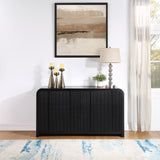 Fluted Black Dresser 314Black-D Meridian Furniture