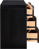 Fluted Black Dresser 314Black-D Meridian Furniture