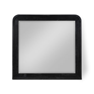 Fluted Black Mirror 314Black-M Meridian Furniture