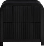 Fluted Black Night Stand 314Black-NS Meridian Furniture