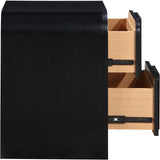 Fluted Black Night Stand 314Black-NS Meridian Furniture