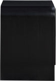 Fluted Black Night Stand 314Black-NS Meridian Furniture