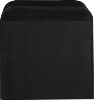 Fluted Black Night Stand 314Black-NS Meridian Furniture