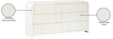 Fluted Cream Dresser 314Cream-D Meridian Furniture