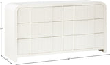 Fluted Cream Dresser 314Cream-D Meridian Furniture