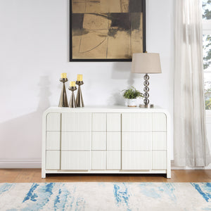 Fluted Cream Dresser 314Cream-D Meridian Furniture