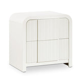 Fluted Cream Night Stand 314Cream-NS Meridian Furniture