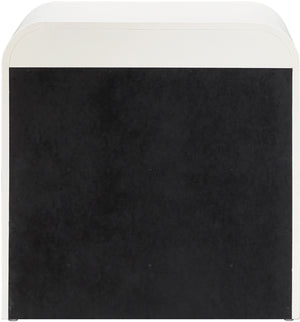 Fluted Cream Night Stand 314Cream-NS Meridian Furniture