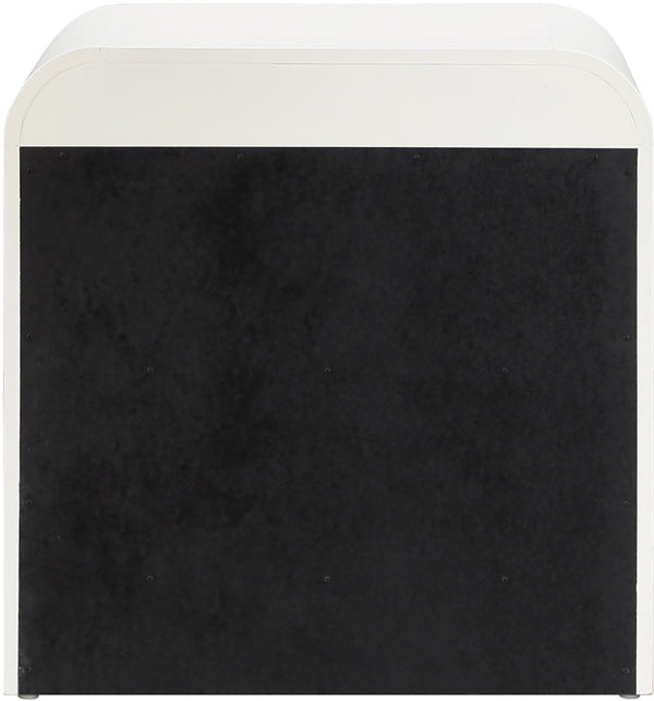 Fluted Cream Night Stand 314Cream-NS Meridian Furniture