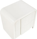 Fluted Cream Night Stand 314Cream-NS Meridian Furniture