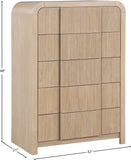 Fluted Natural Chest 314Natural-CH Meridian Furniture