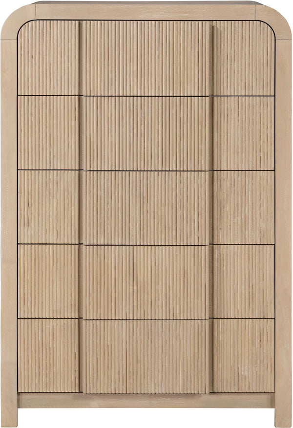 Fluted Natural Chest 314Natural-CH Meridian Furniture