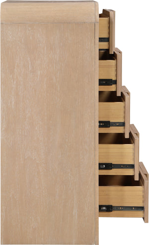 Fluted Natural Chest 314Natural-CH Meridian Furniture