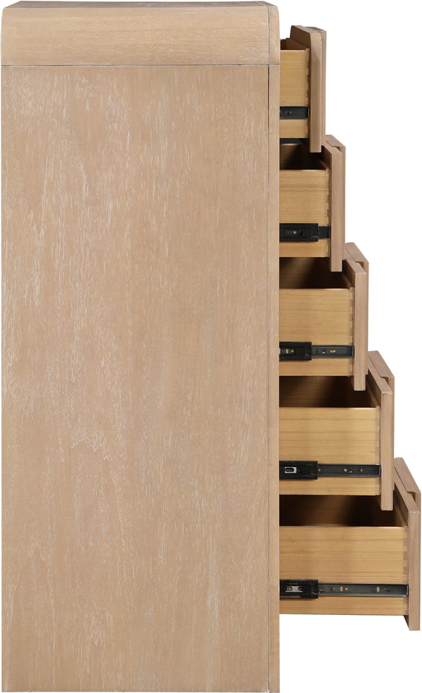 Fluted Natural Chest 314Natural-CH Meridian Furniture