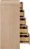 Fluted Natural Chest 314Natural-CH Meridian Furniture