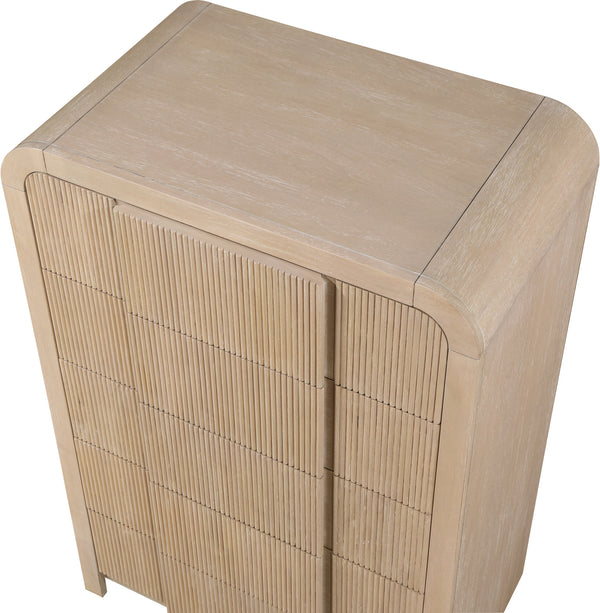 Fluted Natural Chest 314Natural-CH Meridian Furniture