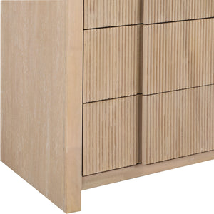 Fluted Natural Chest 314Natural-CH Meridian Furniture