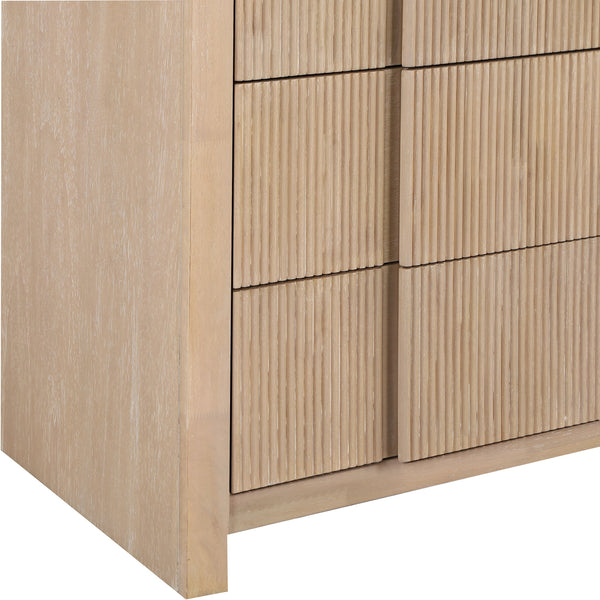 Fluted Natural Chest 314Natural-CH Meridian Furniture