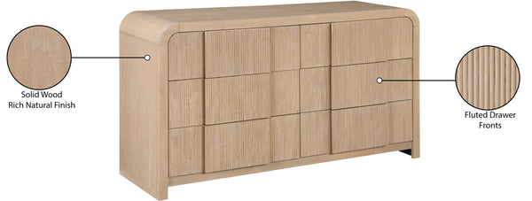 Fluted Natural Dresser 314Natural-D Meridian Furniture