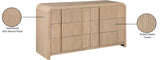 Fluted Natural Dresser 314Natural-D Meridian Furniture