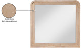 Fluted Natural Mirror 314Natural-M Meridian Furniture