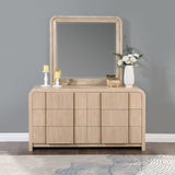 Fluted Natural Mirror 314Natural-M Meridian Furniture