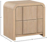 Fluted Natural Night Stand 314Natural-NS Meridian Furniture