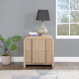 Fluted Natural Night Stand 314Natural-NS Meridian Furniture