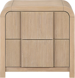Fluted Natural Night Stand 314Natural-NS Meridian Furniture