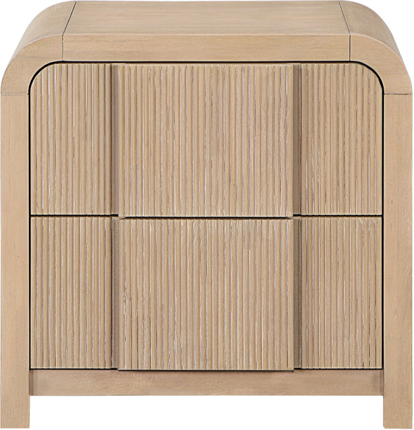 Fluted Natural Night Stand 314Natural-NS Meridian Furniture
