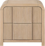 Fluted Natural Night Stand 314Natural-NS Meridian Furniture