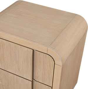 Fluted Natural Night Stand 314Natural-NS Meridian Furniture